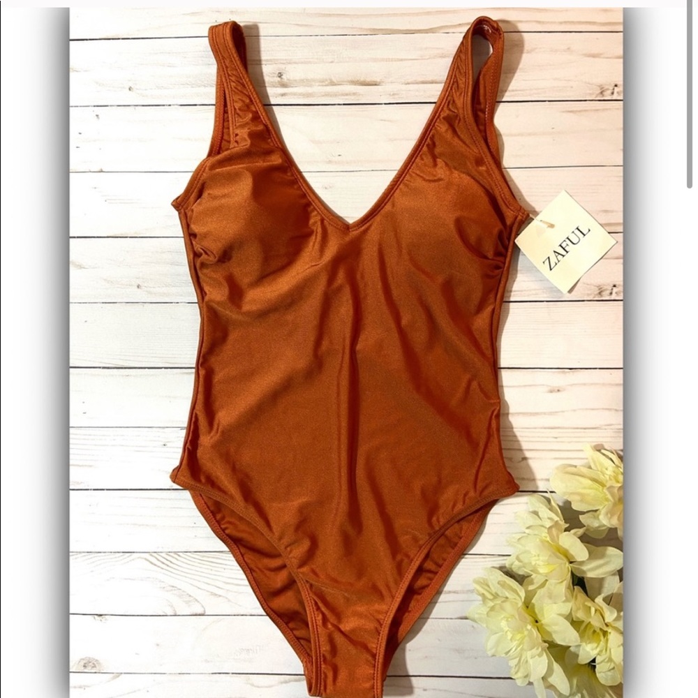 ZAFUL Dark Copper One Piece Swimsuit
